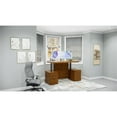 thumbnail image 4 of RoomAndLoft Wood Adjustable Height Sit-Stand Storage Desk with Drawers in Brown, 4 of 9