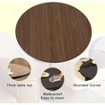 thumbnail image 4 of 39.76" Round Table Top Wood - Walnut & Black Double Sided, Outdoor Dining Replacement for Restaurants, Cafes, Bars, 4 of 10
