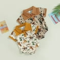 thumbnail image 5 of Douhoow Western Baby Boy Romper 3 6 12 18 Months Infant Boys Short Sleeve Cow Print Lapel Bodysuit Summer Newborn Clothes 0-18M, 5 of 8