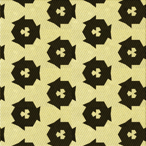 Ahgly Company Indoor Square Patterned Bakers Brown Area Rugs, 7' Square