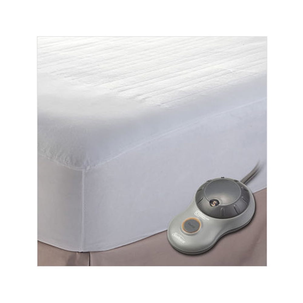 Sunbeam Non Woven EasySet Thermofine Heated Electric Mattress Pad King Size Walmart