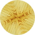 thumbnail image 1 of Ahgly Company Indoor Round Patterned Bold Yellow Area Rugs, 8' Round, 1 of 6