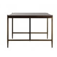 thumbnail image 2 of Benjara Rectangular Top Wooden Dining Table with Tapered Metal Legs, Brown, 2 of 3