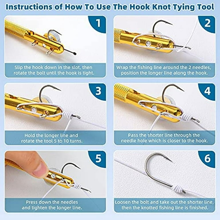 3 Pieces Fishing Practical Knot Line Tying Knotting Tool Fishing Knot Tying  Tool Manual Portable Fast Fishing Supplies Practical Knot Fishing Quick Knot  Tying Tool for Fishing Knotting Tying 