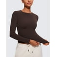 thumbnail image 6 of CRZ YOGA Softembrace Long Sleeve Shirts for Women Casual Tops Soft Basic T-Shirts, 6 of 7