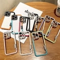 thumbnail image 2 of Para iPhone 16 15 Pro Max 14 Plus 13 Mini Funda colorida de silicona suave con marco de parachoques a prueba de golpes Funda protectora sin borde trasero, 2 of 5