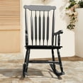 Ktaxon Outdoor Wood Porch Chair, Windsor Traditional Solid Wood Rocking ...