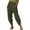 Army Green, variant on QUINDOS Womens Fall Pants Straight Leg Ankle Length High Waisted Casual Pants Cotton Linen Relaxed Fit Trousers with Pockets