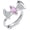 style3, variant on MultiColor Gemstone Rings for Women 925 Sterling Silver Colored CZ Statement Rings for Ladies