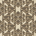 thumbnail image 1 of Ahgly Company Tapis d'Intérieur Lavable à la Machine, Carré, Transitionnel, Brun Café, Tapis de Zone, 7 Pieds Carré, 1 of 7