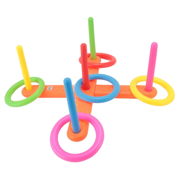 Juguete De Lanzamiento De Círculo, Juego De Lanzamiento De Círculo, Colores Vibrantes Educativos, Portátil, Pulido, Que Promueve La Cognición Para El Patio Trasero Para Niños