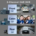 thumbnail image 6 of karymi Three Lens Car 2 Inch Display HD 1080P Car Recorder with The Same Display eith Reverse Image Car DVR Dash Cam Dash Camera for Cars Clearance Wholesale, 6 of 7