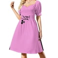 thumbnail image 4 of Vestido de manga corta con paisaje de ciudad esmeralda Cóctel de vestidos vestido mujer verano, 4 of 8