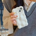 thumbnail image 2 of Cute Case for iPhone 14 Pro Max Curly Wave Frame Meteorite Pattern, Woman Trendy Creative Case for iPhone 14 Pro Max White Color, Shockproof Case for iPhone 14 Pro Max Bubble Shape, 2 of 15