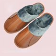 thumbnail image 4 of par de zapatos de interior para hombre y mujer, zapatos de cuero de moda para hombre, zapatillas de algodón, chanclas concisas para hombre, botas simples para mantener el calor en el hogar, 4 of 5