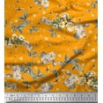 thumbnail image 1 of Soimoi Velvet Fabric Leaves,Moth & Magnolia Floral Print Sewing Fabric Yard 58 Inch Wide, 1 of 1