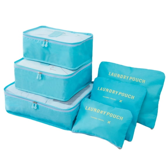 AUXDIQ 6 PCS Packing Cubes for Suitcase Travel Luggage Organizer Bags Set Packing Organizers Compression Suitcase Bag Travel Essential Bag
