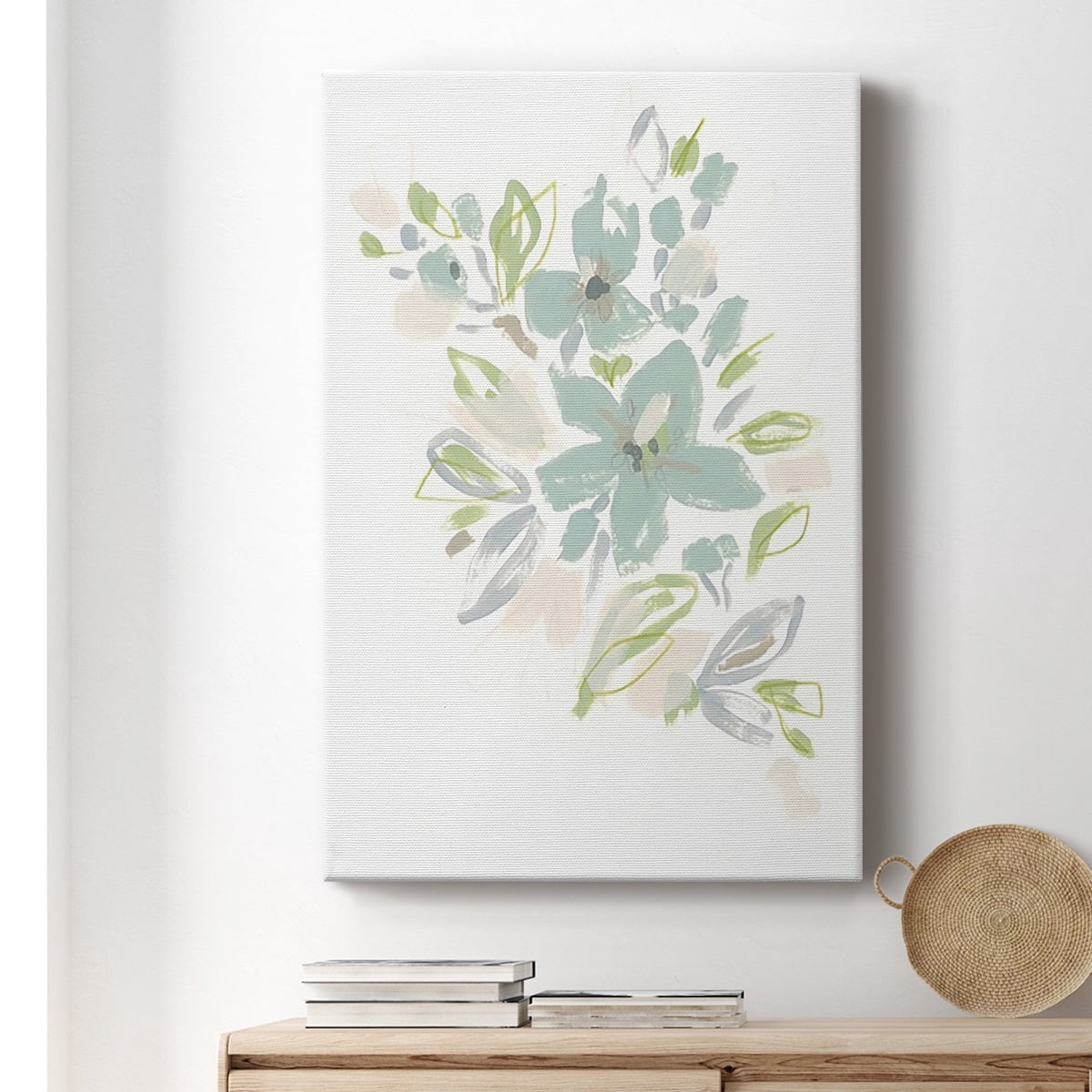 Seafoam Petals IV Premium Gallery Wrapped Canvas - Ready to Hang