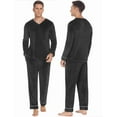 thumbnail image 2 of Ekouaer Couples Matching Pajamas Sets Velvet PJs Set for Men and Women Velour Long Sleeve Sleepwear, 2 of 5