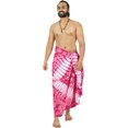 thumbnail image 4 of HAPPY BAY Men's Standard Casual Sarong Long Pareo Beach Wrap One Size Peach, Tie Dye Summer Vacation Party, 4 of 4