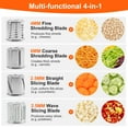 thumbnail image 6 of Stainless Steel Slicer Shredder for KitchenAid Mixer Attachment Vegetable & Cheese Grater Attachment with 4 Blades (Fine, Medium, Coarse, Slicer), with Knob, Dishwasher Safe, Durability, 6 of 7