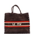 thumbnail image 3 of Pre-Owned Book Tote Multicolor Studded Suede Large By Rebag, 3 of 8