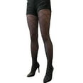 thumbnail image 2 of Black Silver Diamond Sheer tights Plus Size | Women's Plus Size Fashion Tights, 2 of 4