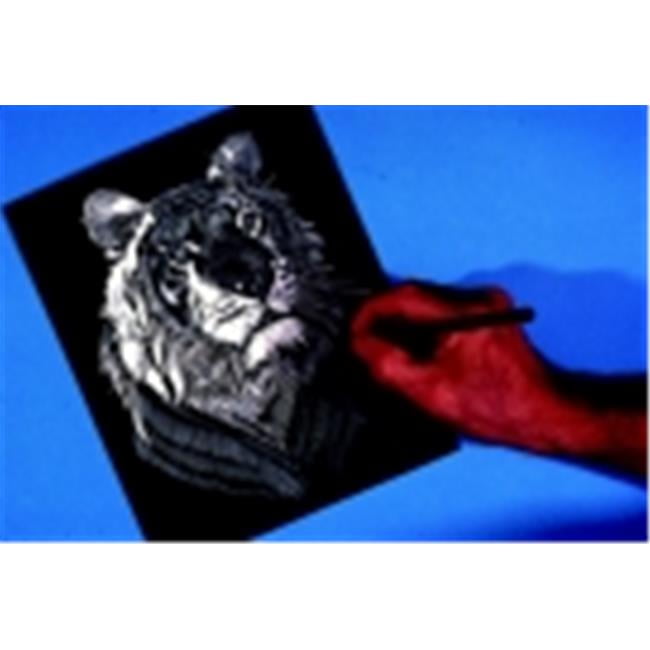 ScratchArt 11 x 14 inch Heavy Weight PreInked Scratch Board Black