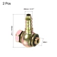 thumbnail image 2 of Uxcell 8mm Barb M8x1 Male Thread Hose Pipe Fitting Elbow Carbon Steel Adapter 2 Pack, 2 of 5