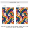 thumbnail image 4 of Birthday Party Garden Flags Outdoor Patio Decoration Flags 28x40in Rainbow-colored Waves with Daisies, 4 of 6