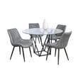 thumbnail image 2 of Comedor Java MOBILKRAFT Gris 4 Sillas Redondo Tubular Cristal Estilo Contemporáneo, 2 of 4