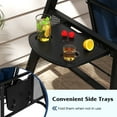 thumbnail image 5 of Gymax 3-Seat Patio Swing Chair w/ Adjustable Canopy Thickened Cushions Pillow Outdooor Navy, 5 of 8