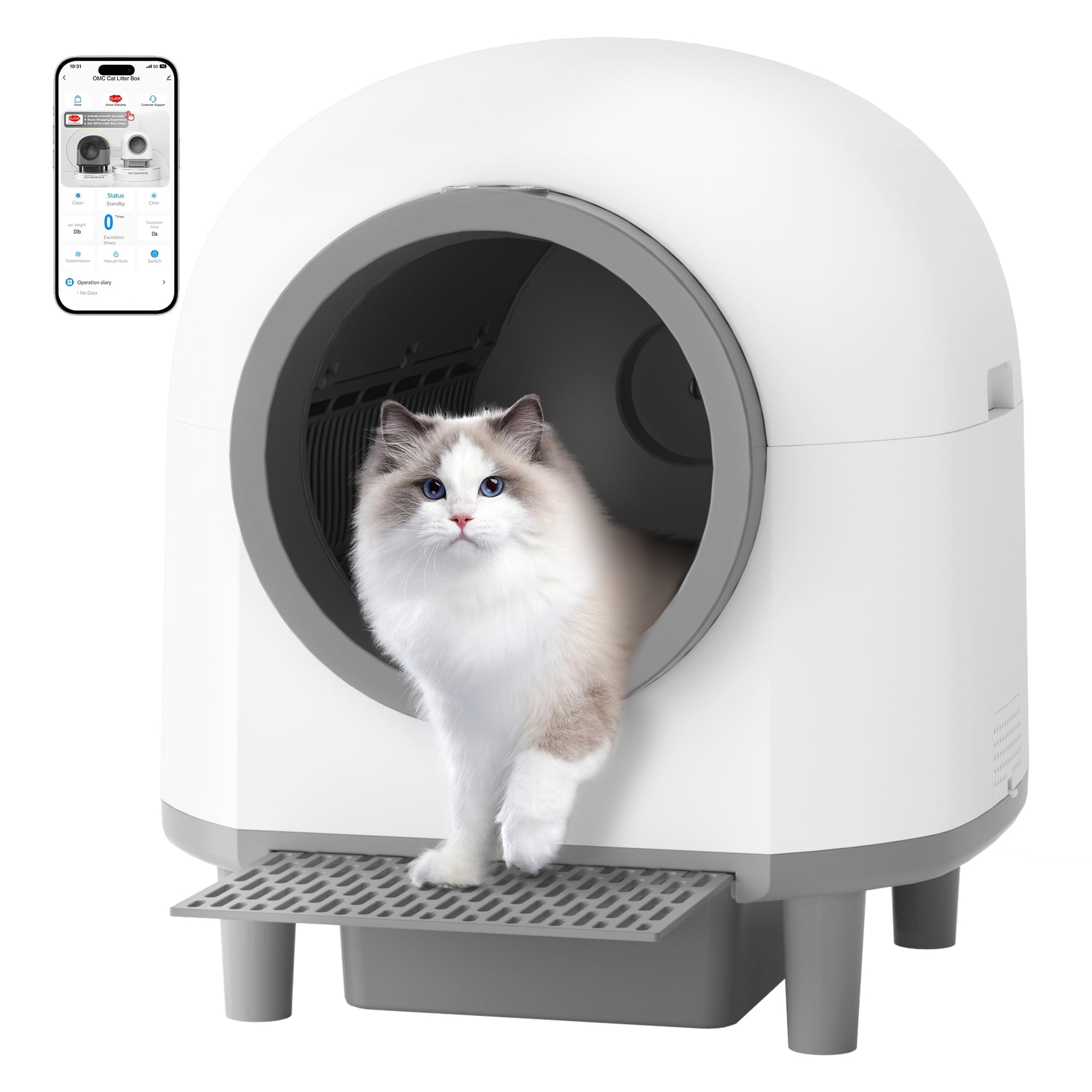 CATLK Automatic Cat Litter Box: 100L Extra Large Self Cleaning Litter ...