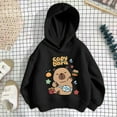 thumbnail image 4 of lnmuld Cute Tops for Girls Hooded Sweatshirt Capybara Print Casual Loose Fit Long Sleeve Top for Toddler Kids Soft Comfortable Autumn Winter Outfits Size:6-7 Years, 4 of 5