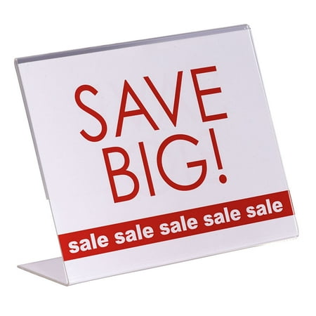 SSWBasics 7 x 5 ½ inch Single Sided Acrylic Sign Holder - Pack of 3