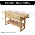 thumbnail image 3 of Olurrisa 60in Workbench with 4 Drawers Wooden Workbench for Garage Workshop and Home, 3 of 7