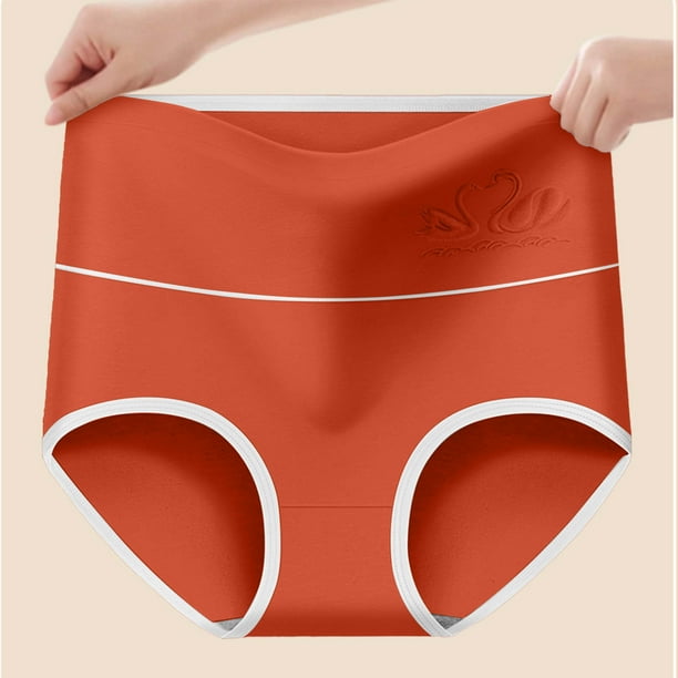 HongQid Women's High Waisted Underwear Soft Breathable Panties Stretch Briefs Ladies Panties