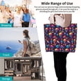 thumbnail image 4 of Yiaed colorful Skull Retro Print Handbag for Women Tote Purse Shoulder Bag Large Fashion Hobo Purse Handbag Shopping Tote, 4 of 5
