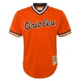 thumbnail image 2 of Youth Mitchell & Ness Cal Ripken Jr. Orange Baltimore Orioles Cooperstown Collection-Mesh Batting Practice Jersey, 2 of 3