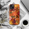 thumbnail image 6 of Orange Floral Collage Phone Case, Retro Boho Aesthetic Protective Cover with Sun & Flowers for iPhone 17 16 15 14 13 12 11 Pro Max Plus Mini, 6 of 6