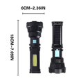 thumbnail image 3 of PEACNNG Solar Flashlight - Handheld Rechargeable LED Flashlight with COB Floodlight  2400mAh Power Bank  USB Charging  Water Resistant  Camping  Hiking & Emergency Use, 3 of 9