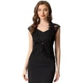 thumbnail image 1 of Cárdigan de Encaje sin Mangas para Mujer Cárdigan Blusa Elegante sin Mangas Negro M, 1 of 6