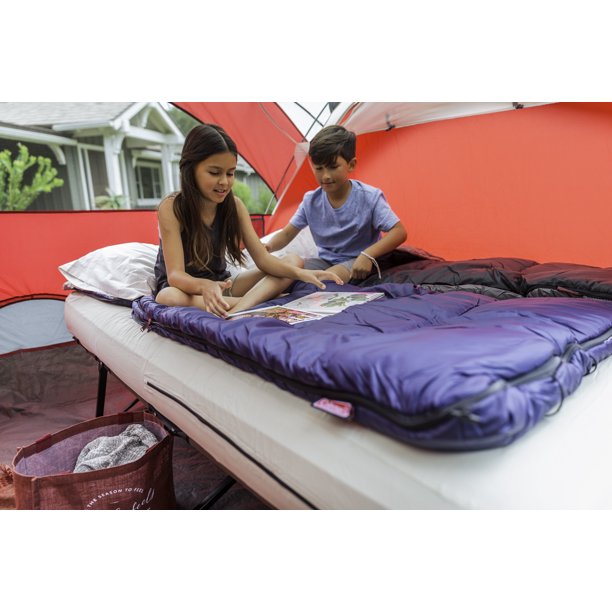 Coleman 50° F Rectangle Adult Sleeping Bag, Red Walmart Business