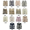 thumbnail image 3 of JUNTEX Boho Women Crochet Knit Vest Waistcoat Floral Pattern Sleeveless V-Neck Cardigan, 3 of 19