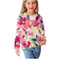 thumbnail image 5 of AJTQTH Cute Floral Pattern Print Shirts for Kids Boys Girls Long Sleeve Casual Graphic Round Neck Pullover Sweatshirts Loose Fit Cotton T-Shirts Tops Mulitcolor#05 5-6 Years, 5 of 6