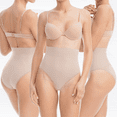 thumbnail image 6 of FarmaCell BodyShaper 601B (Nude, 2XL/3XL) Firm control body shaping panty girdle with light and refreshing NILIT BREEZE fabric, 100% Made in Italy, 6 of 10
