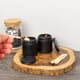 thumbnail image 5 of Frascos de vidrio Cornucopia de 120 ml con revestimiento negro, paquete de 12 con tapas, 5 of 9