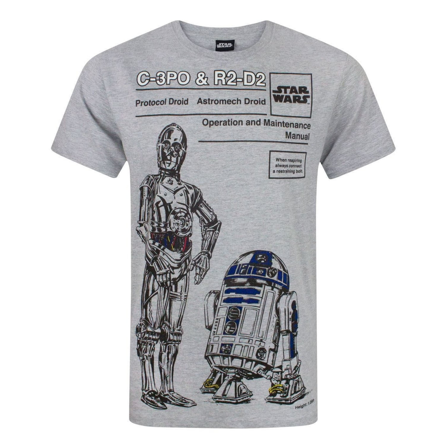 Star Wars Mens C 3PO And R2 D2 T Shirt
