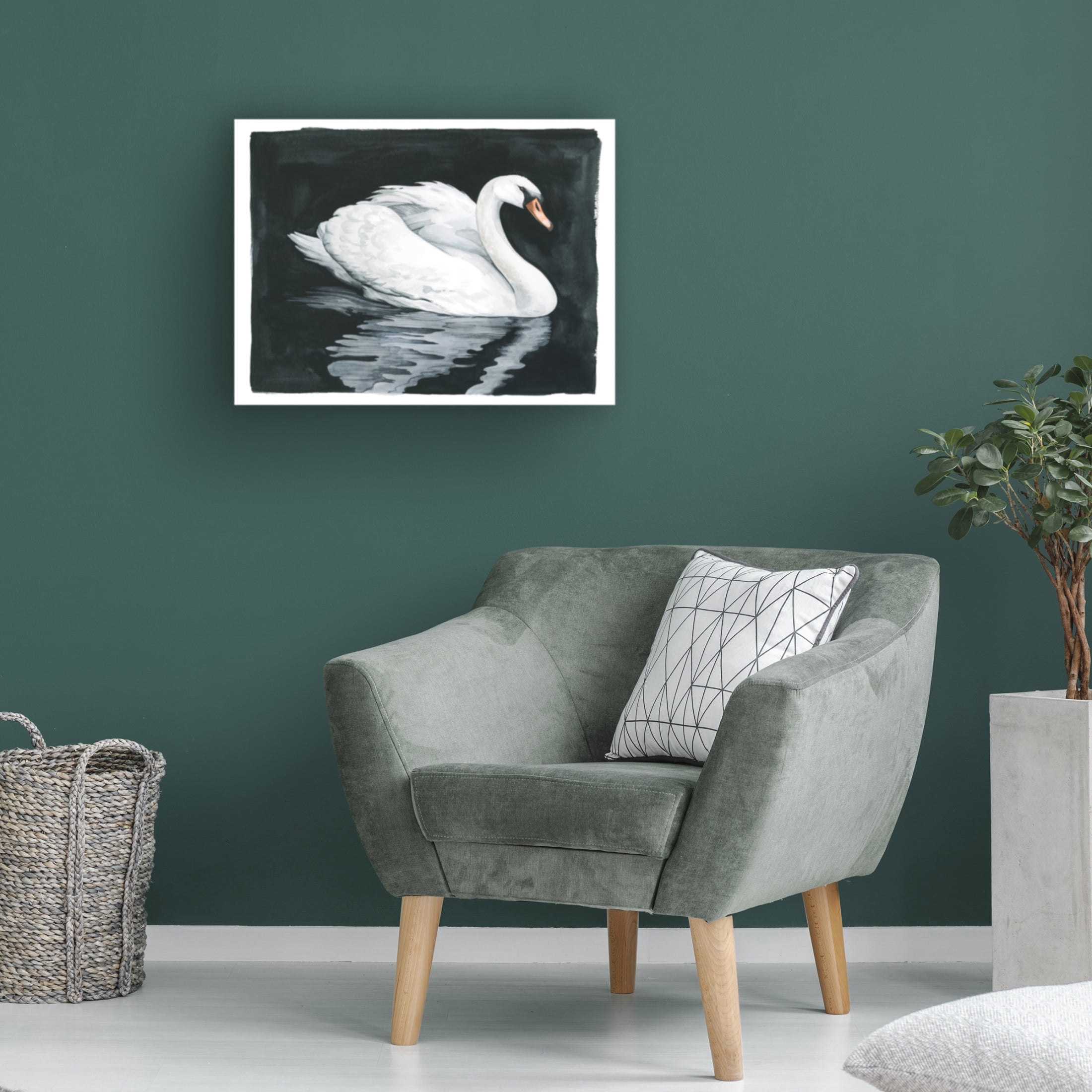 Canvas Wall Art - Grace Popp 'Midnight Swim II' Wall Art for Living Room, Bedroom, or Office Décor by Trademark Fine Art - 24 x 18 Inches
