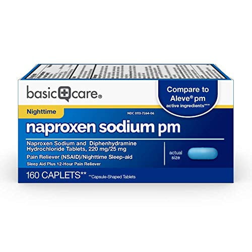 Basic Care Naproxen Sodium PM, 220 mg/ Diphenhydramine Hydrochloride